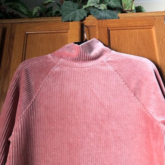 HAVEN Well Within Pink Ribbed Organic Cotton Blend Mock Neck Sweater - S - Picture 3 of 13